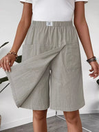Elastic Waist Wrap Skort