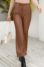 Drawstring Wide Leg Long Pants (11)