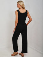 Square Neck Tank Wide Leg Pants Set (9)