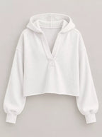 Dropped Shoulder Cropped Hoodie (36)