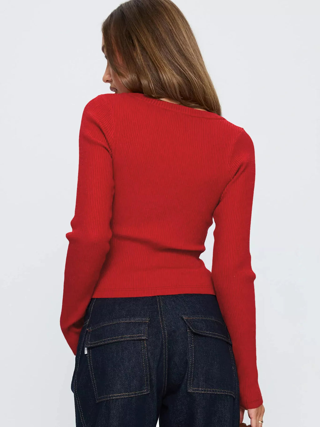 Ribbed Knit Button-down Cardigan (15)