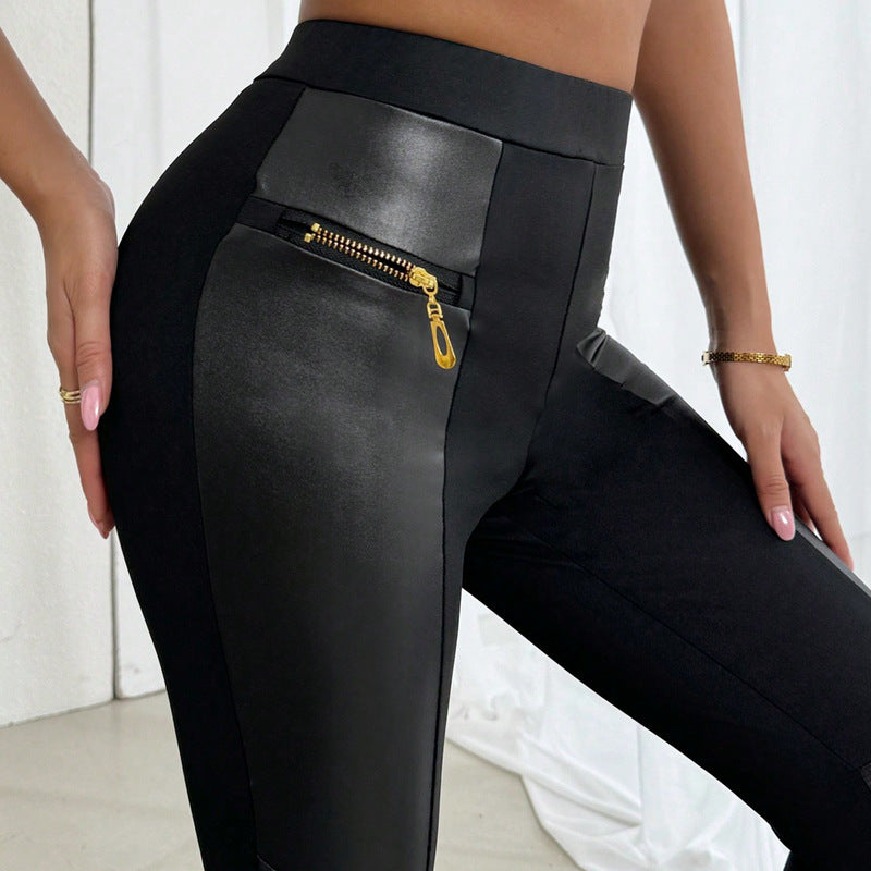 Black High Waist Stretch Pants photo 3
