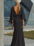 Batwing Sleeve Ruched Maxi Dress (10)