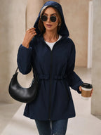 Outdoor Waterproof Long Sleeve Hooded Windbreaker (6)