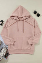 Rivet Drawstring Long Sleeve Hoodie (10)