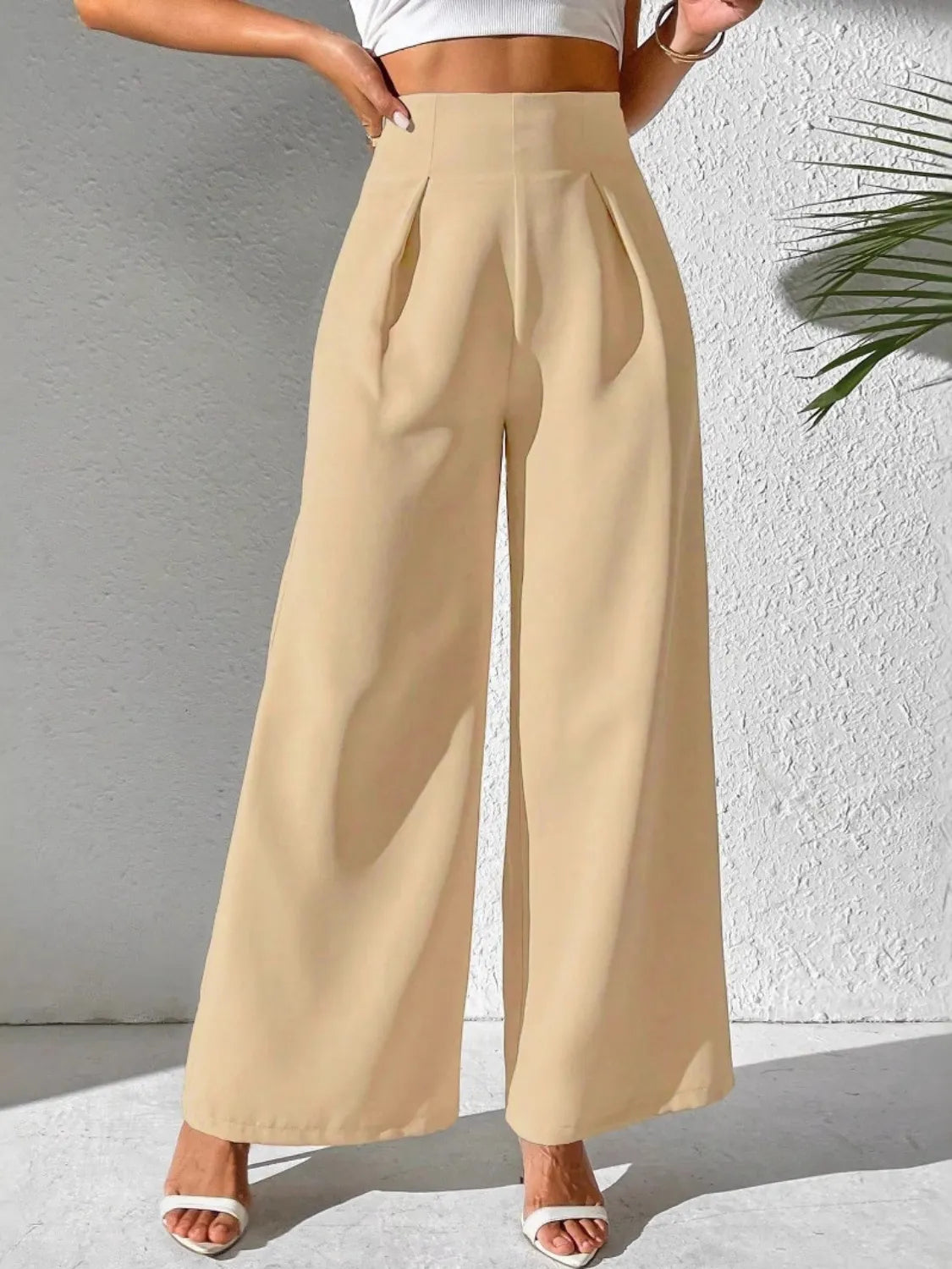 Wide Leg High Waist Pants (10)