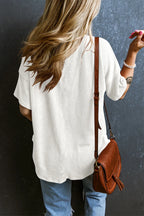 Textured V-neck Dropped Shoulder T-shirt (12)