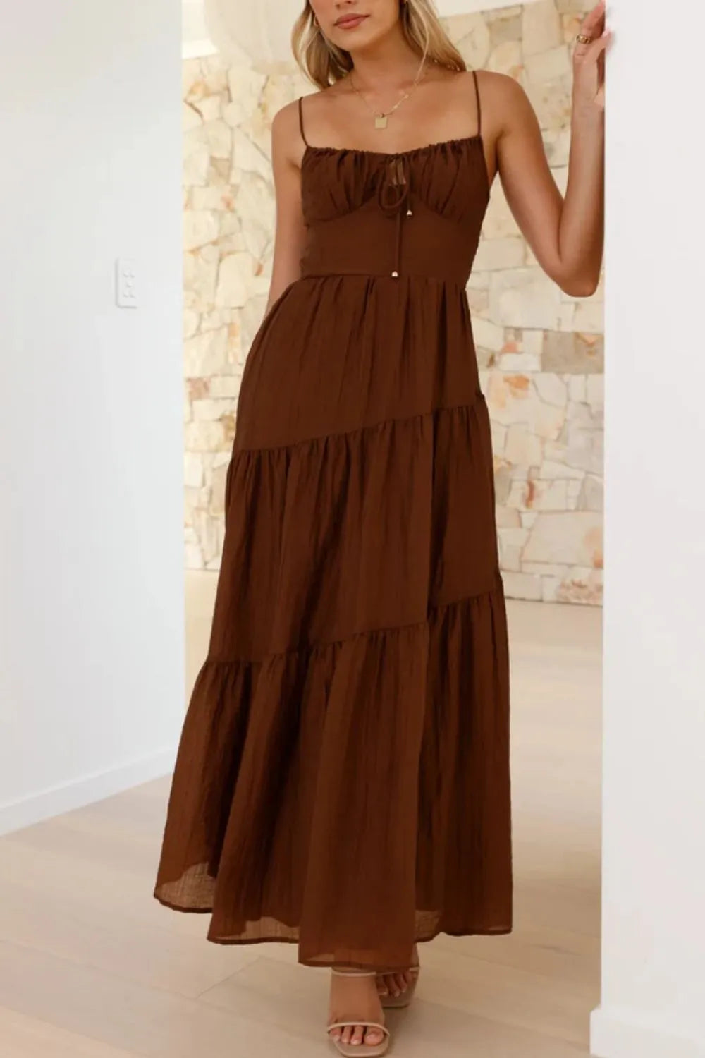 Ruched Smocked Back Cami Dress (23)