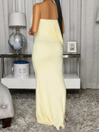 Strapless Draped Maxi Dress (5)