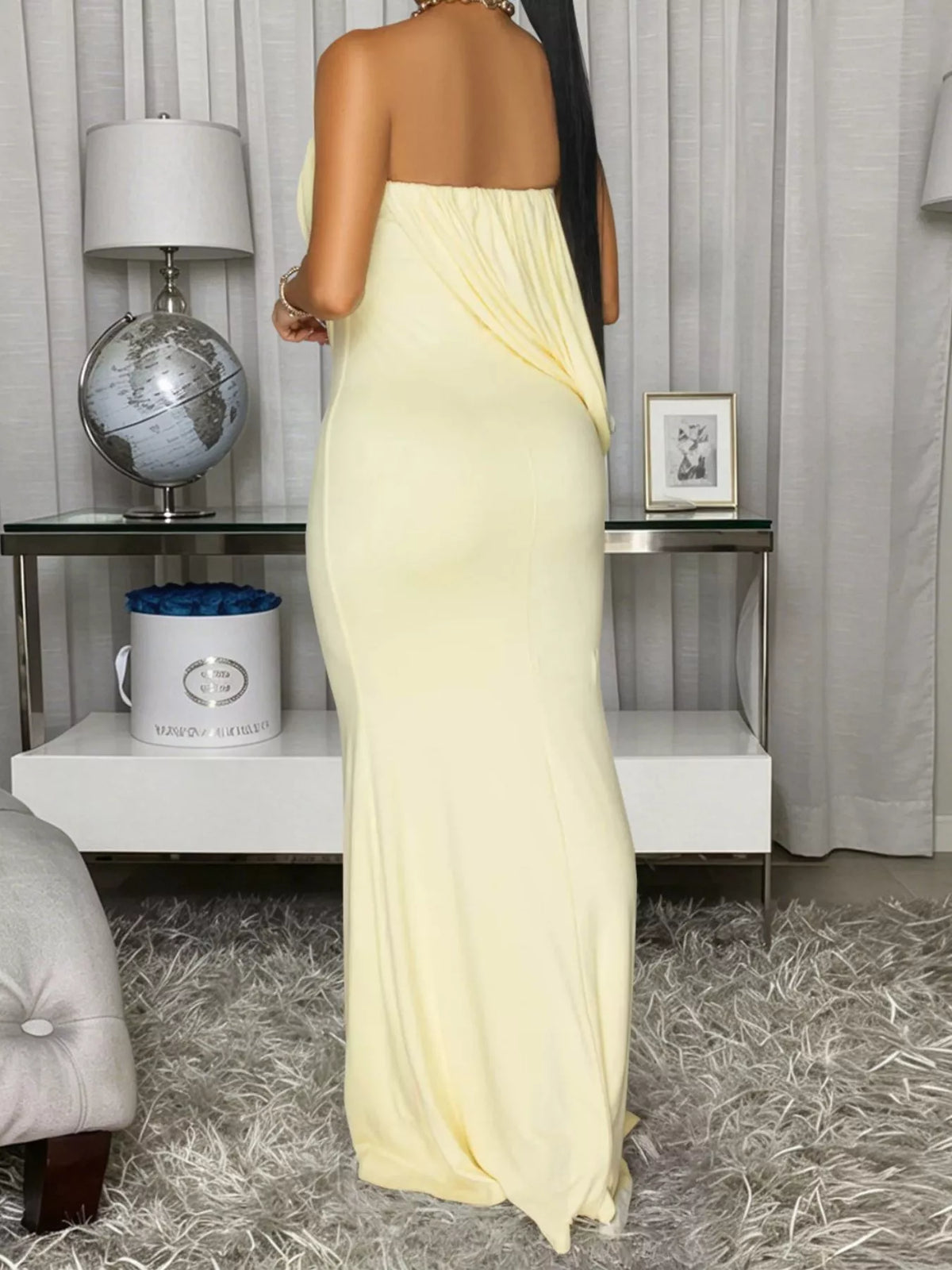 Strapless Draped Maxi Dress (5)