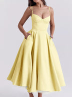 Sweetheart Neck A-line Midi Dress (33)