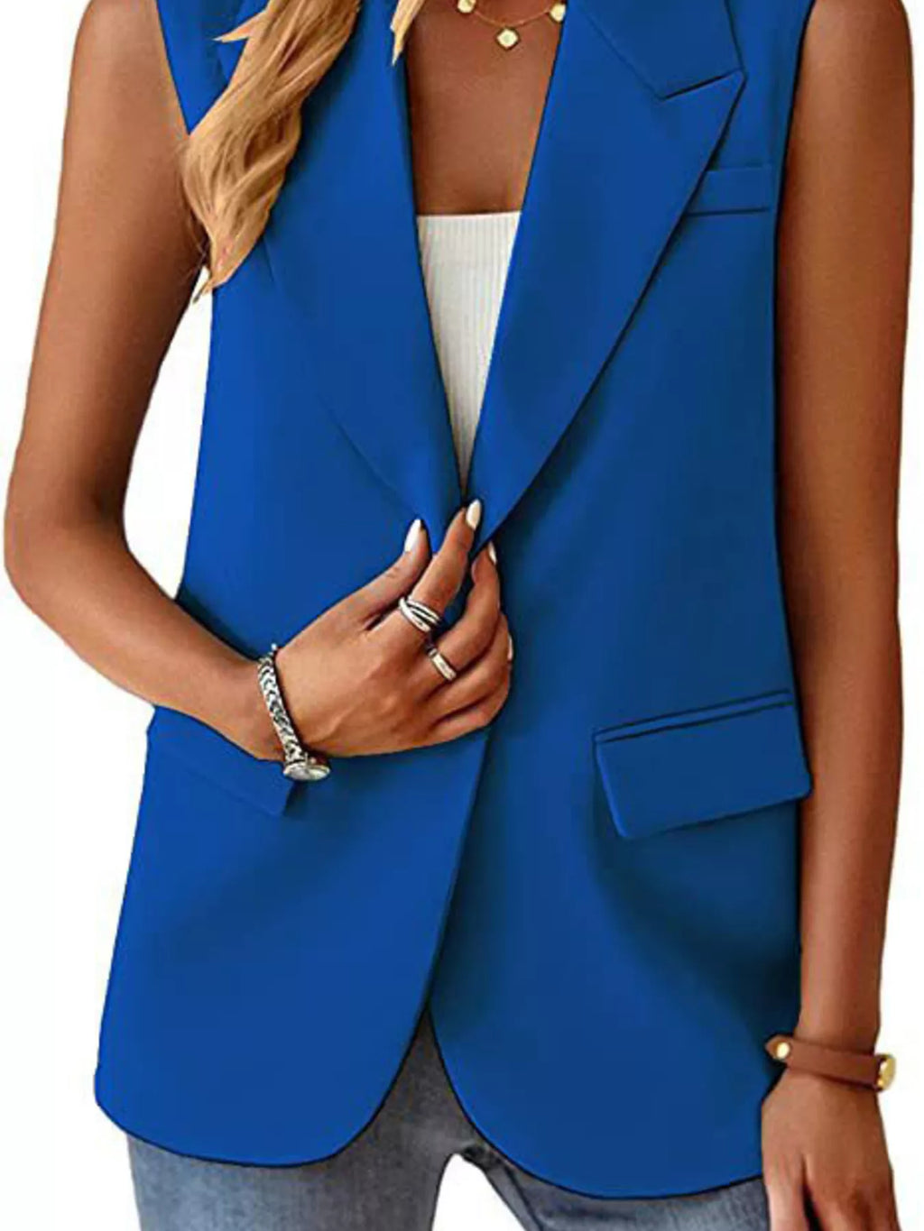One Button Blazer Vest (15)