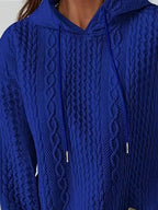Drawstring Drop Shoulder Long Sleeve Hoodie (19)