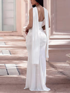 Sequin V-neck Sheer Mesh Maxi Dress (2)