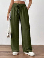 Casual Drawstring Wide Leg Pants (8)