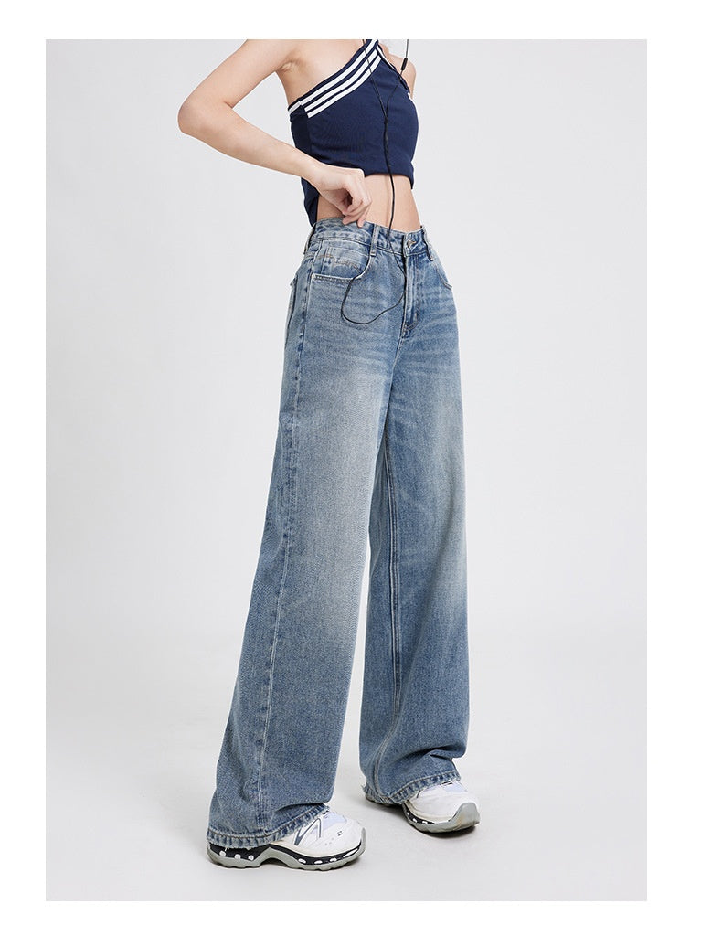 Wide Leg Jeans High Waist Baggy Straight Trousers photo 19