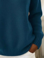 Full Size Button Detail Dropped Shoulder Sweater Plus (6)