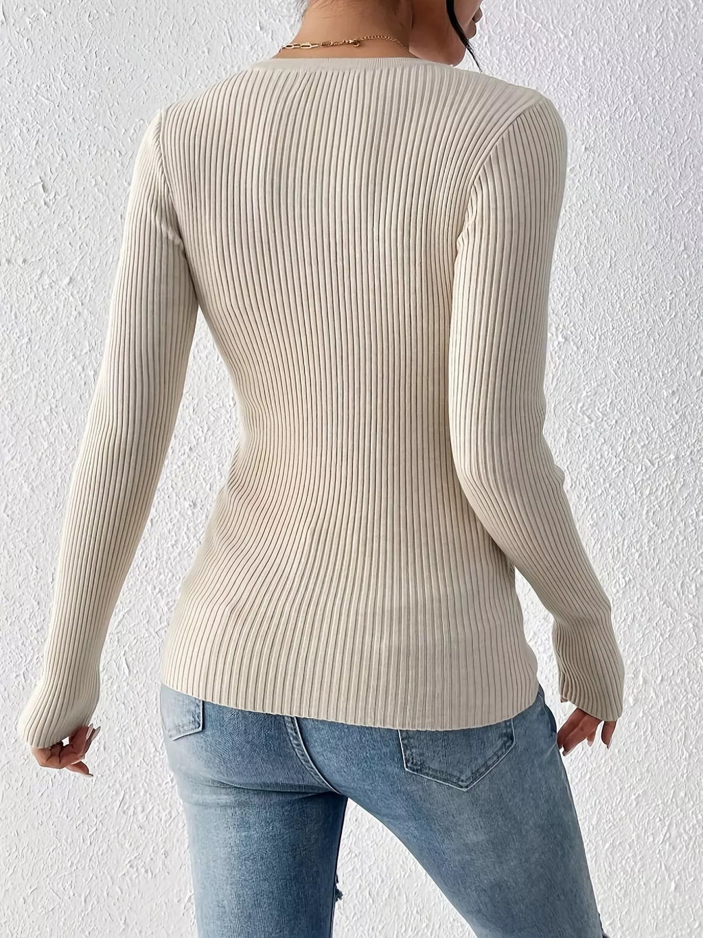 Ribbed Knit Button Front Top (5)