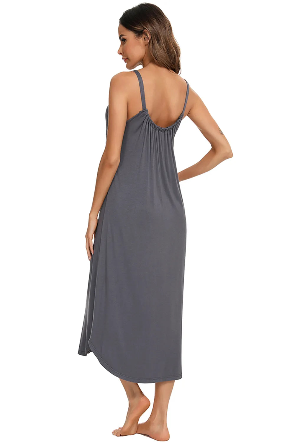V-neck Midi Lounge Dress (2)