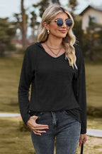 Drawstring Dropped Shoulder Hooded T-shirt (13)