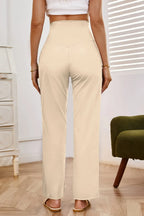High Waist Wide Leg Pants Pockets (6)