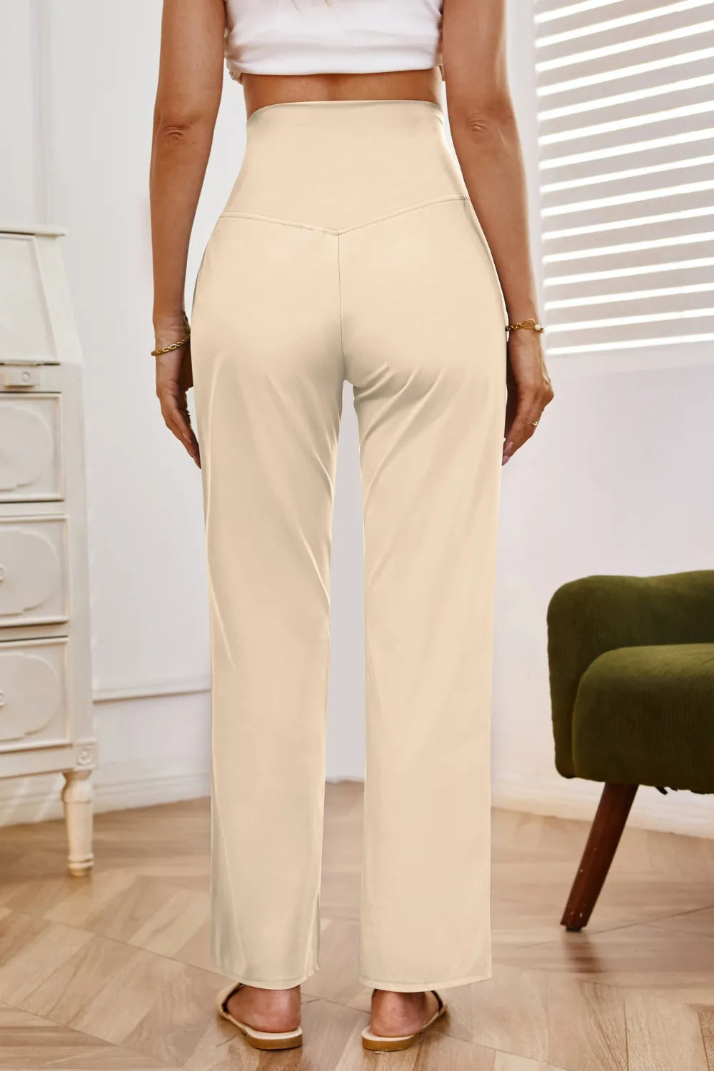 High Waist Wide Leg Pants Pockets (6)