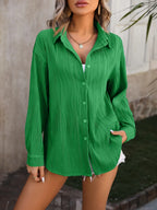 Button Up Dropped Shoulder Shirt (14)