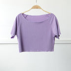 Off-shoulder Knitted Bottoming Shirt Top photo 5