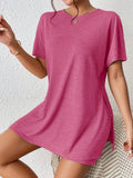 Casual Round Neck T-shirt Shorts Set