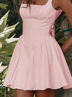 Backless Square Neck Mini Dress (6)