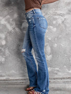 Distressed Flare Jeans (3)