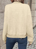 Textured Knit Zip-up Bomber Jacket (4)