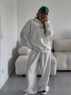 Quarter-zip Top Wide-leg Sweatpants Set (12)