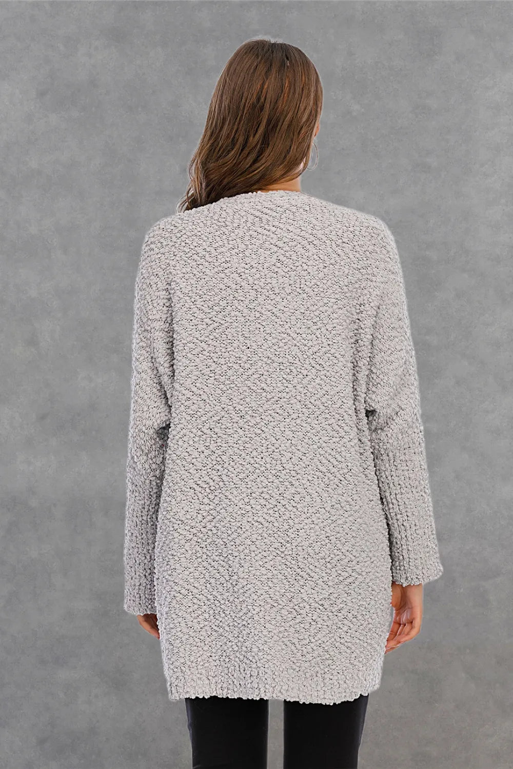 Pocketed Open Front Long Sleeve Cardigan (11)