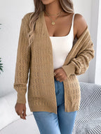 Open-front Crochet Knit Cardigan (11)
