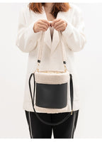 Autumn Winter Plush Pu Leather Bucket Bag variant CJNS198791001AZ