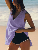 Side Slit V-neck Tank (10)