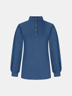 Full Size Mock Neck Long Sleeve T-shirt (23)
