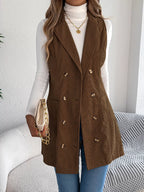 Double-breasted Long Vest Coat (17)