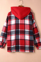 Plaid Button Up Hooded Shacket (4)