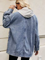 Oversized Button Up Denim Jacket Hood (10)