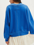 Exposed Seam Dropped Shoulder Sweatshirt (3)