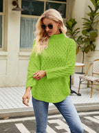 Mock Neck Slit Sweater (5)