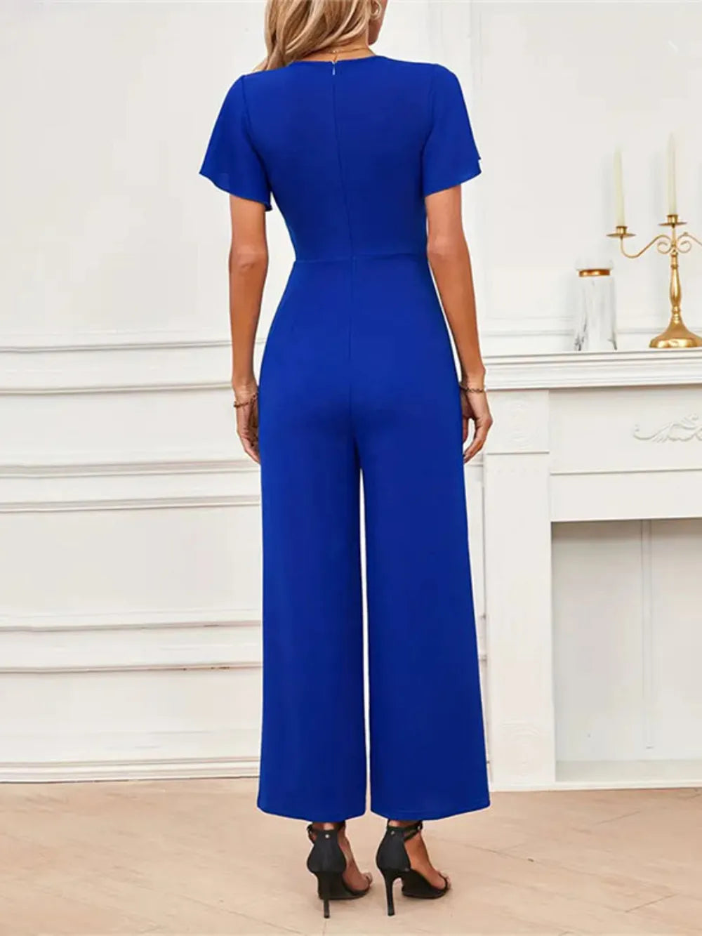 V-neck Flutter Sleeve Jumpsuit (9)