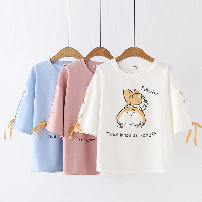 Cartoon Animal Print Short Sleeve photo 2