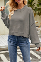 Round Neck Dropped Shoulder Sweater (20)