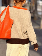 Contrast Trim Crew Neck Sweater (10)