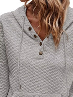 Drawstring Textured Dropped Shoulder Hoodie (21)