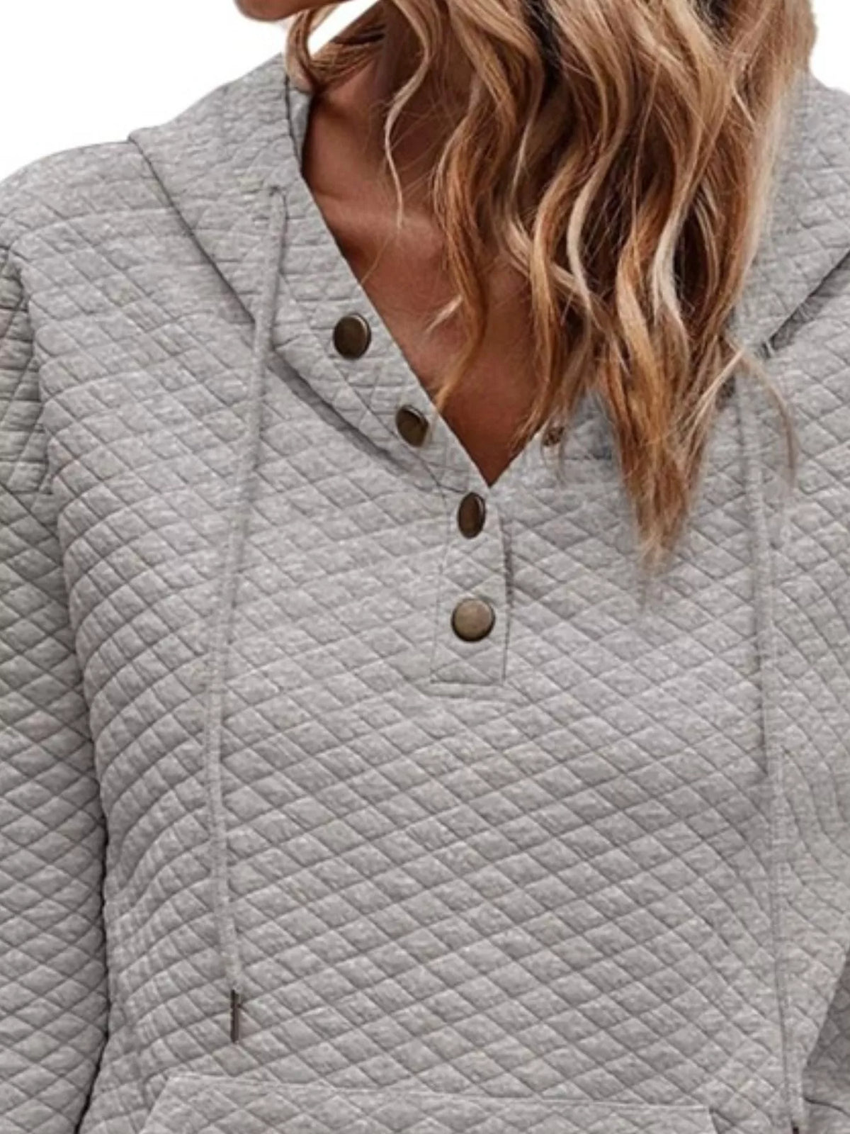 Drawstring Textured Dropped Shoulder Hoodie (21)
