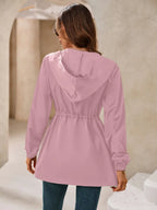 Outdoor Waterproof Long Sleeve Hooded Windbreaker (7)